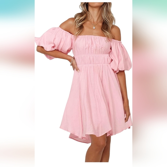 Puff Sleeve Mini Dress - Picture 3 of 16